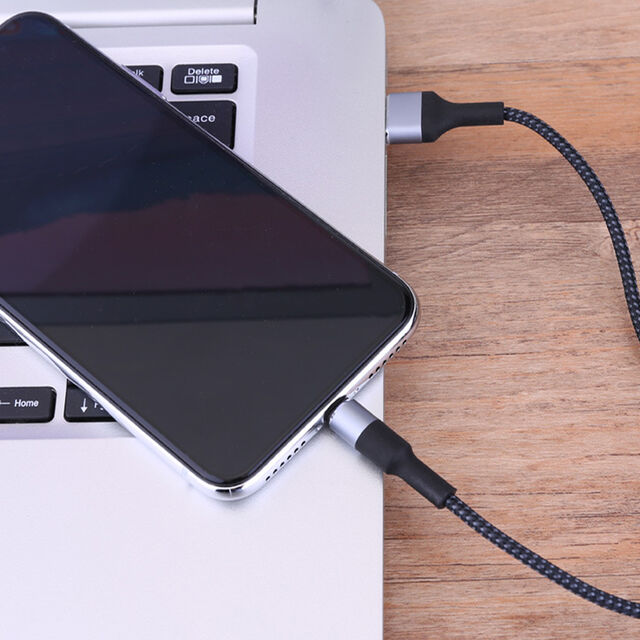 1M 2.4A Nylon Geflochtenes Lightning zu USB A Ladekabel für iPhone