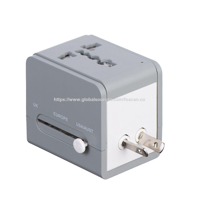 Adaptateur de voyage universel avec plusieurs ports USB Type-C et USB-A, chargeur mondial pour UE, Royaume-Uni, États-Unis, AU, DE, chargeur mobile