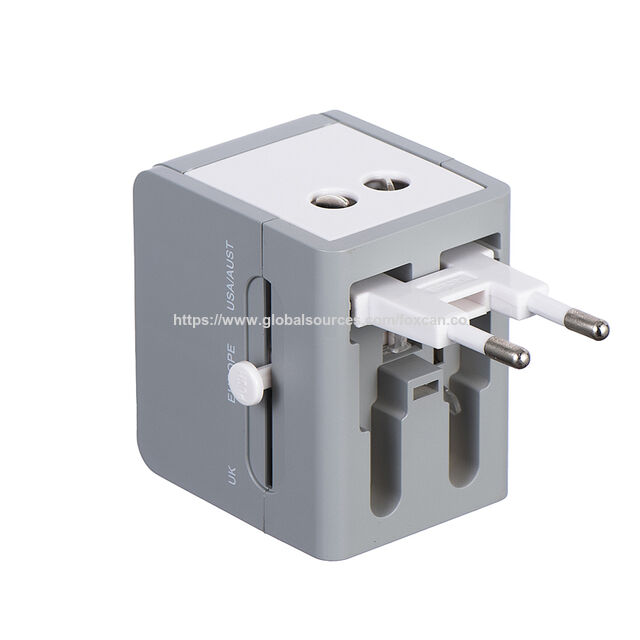 Adaptateur de voyage universel avec plusieurs ports USB Type-C et USB-A, chargeur mondial pour UE, Royaume-Uni, États-Unis, AU, DE, chargeur mobile