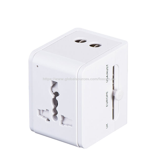 Adaptateur de voyage universel avec plusieurs ports USB Type-C et USB-A, chargeur mondial pour UE, Royaume-Uni, États-Unis, AU, DE, chargeur mobile