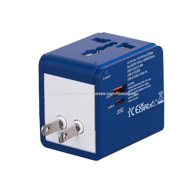 USB-Reiseadapter, Universal-Wandladegerät für weltweite Reisen, Typ-C-Ladegerät
