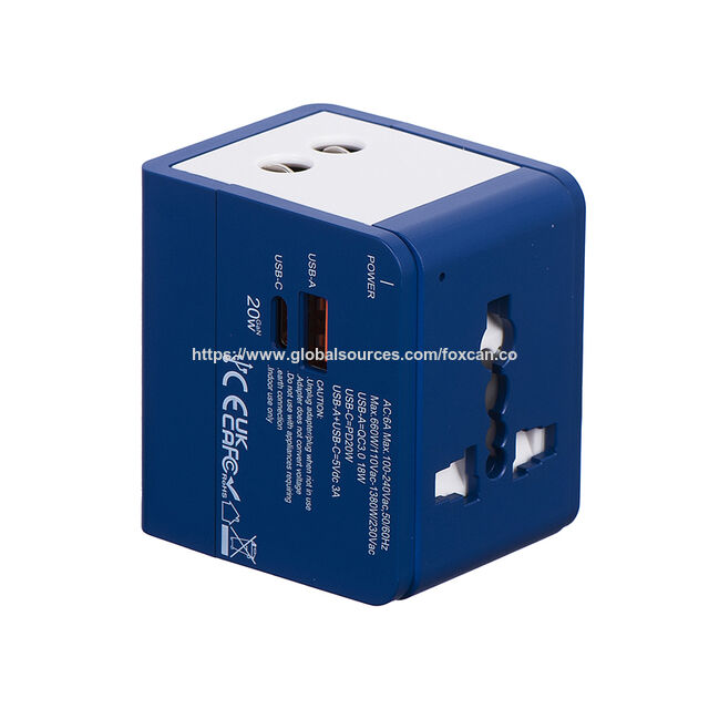 USB-Reiseadapter, Universal-Wandladegerät für weltweite Reisen, Typ-C-Ladegerät
