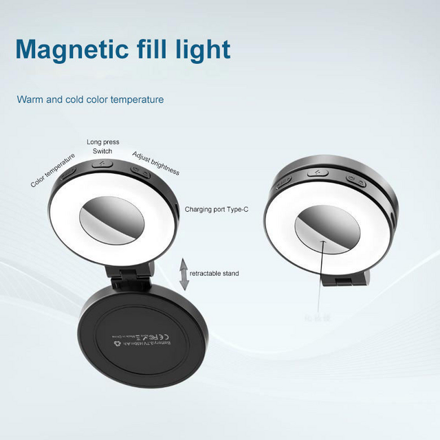 Großhandelspreis Magnetisches LED-Fülllicht für Mobiltelefone Tragbare Fototaschenlampe für Telefone