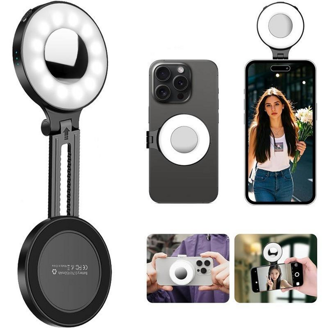 Großhandelspreis Magnetisches LED-Fülllicht für Mobiltelefone Tragbare Fototaschenlampe für Telefone