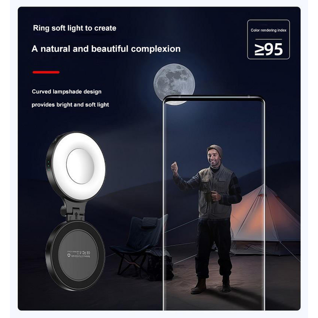 Großhandelspreis Magnetisches LED-Fülllicht für Mobiltelefone Tragbare Fototaschenlampe für Telefone