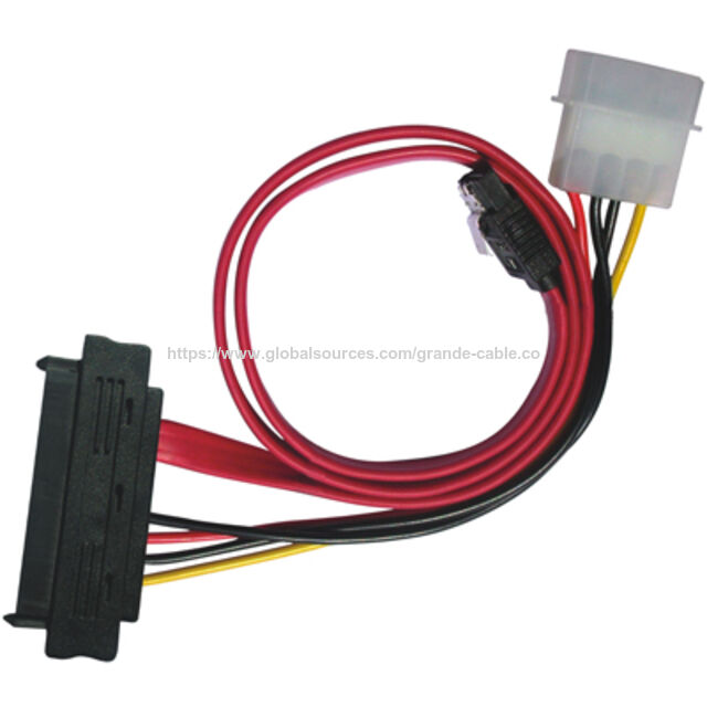 Internes Stromkabel SATA 22 Pin auf Serial ATA + 5.25 Buchse 0.5m
