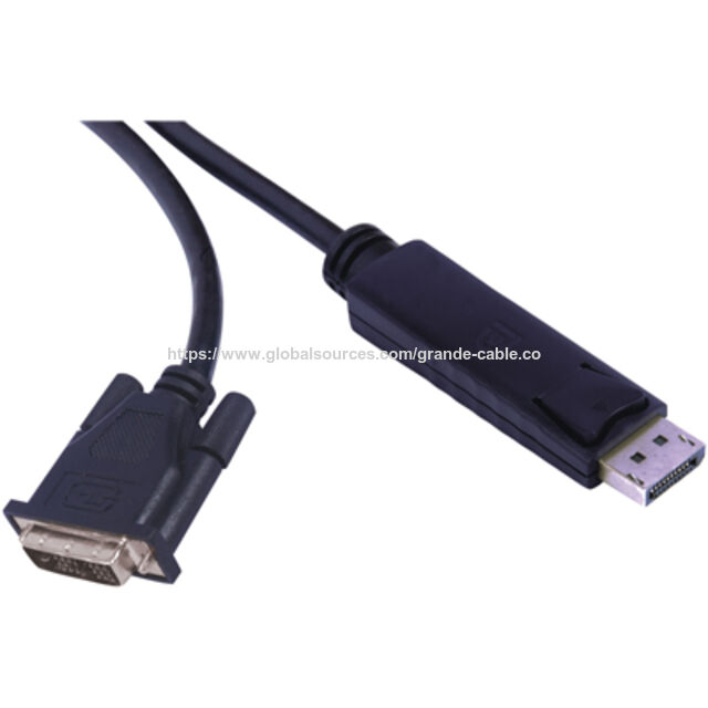 Câble DisplayPort 1.2V Mâle vers HDMI Mâle Plaqué Or 1.8M Noir