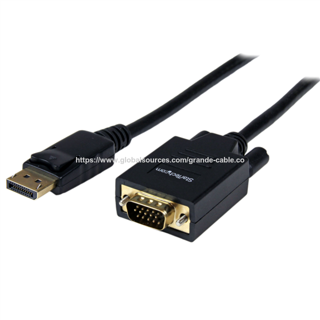 Câble DisplayPort 1.2V Mâle vers HDMI Mâle Plaqué Or 1.8M Noir