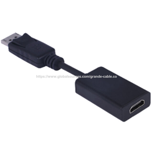 Câble DisplayPort 1.2V Mâle vers HDMI Mâle Plaqué Or 1.8M Noir
