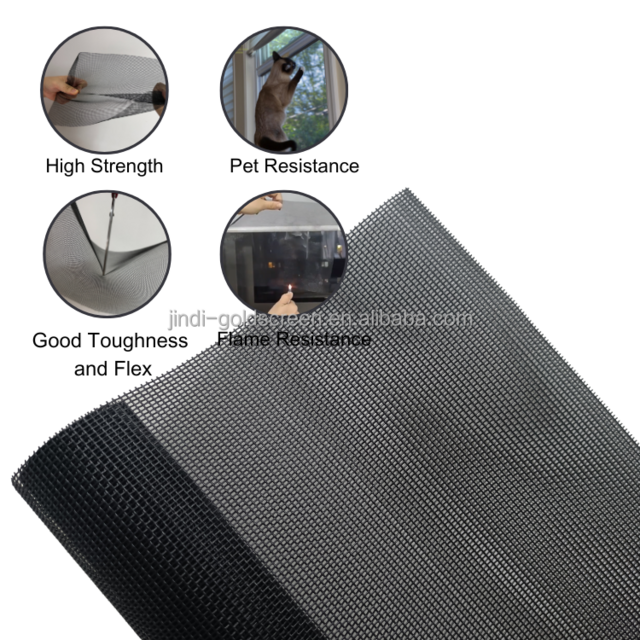 Door & window screens High Tensile Pet Door Fly Screen Pet Net Insect Screen Pvc Polyester Pet Screen