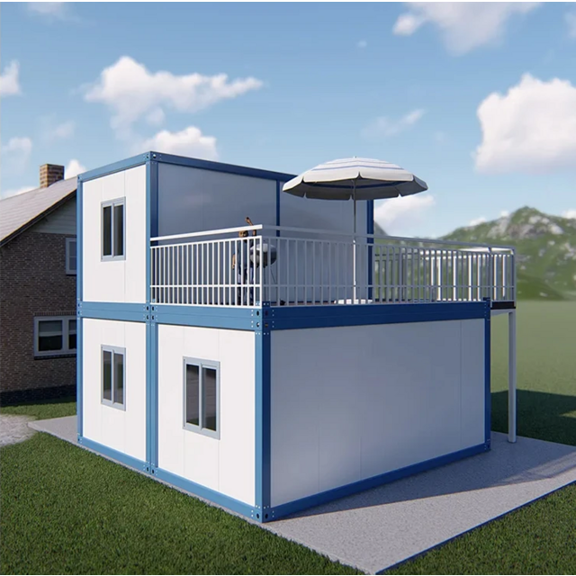 Rumah Prefabrik Mudah Dipasang Tahan Lama Dapat Diperluas, Rumah Kontainer Modular Ekspansi 20/40 kaki dengan 2/3/4 Kamar Tidur, Siap Pakai