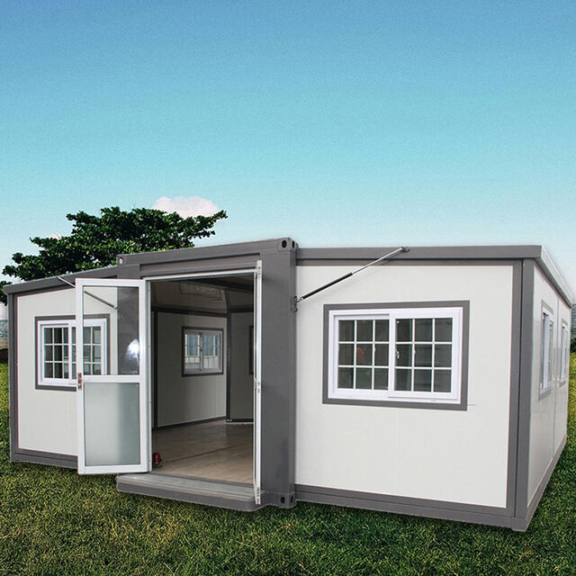 Rumah Prefabrik Mudah Dipasang Tahan Lama Dapat Diperluas, Rumah Kontainer Modular Ekspansi 20/40 kaki dengan 2/3/4 Kamar Tidur, Siap Pakai
