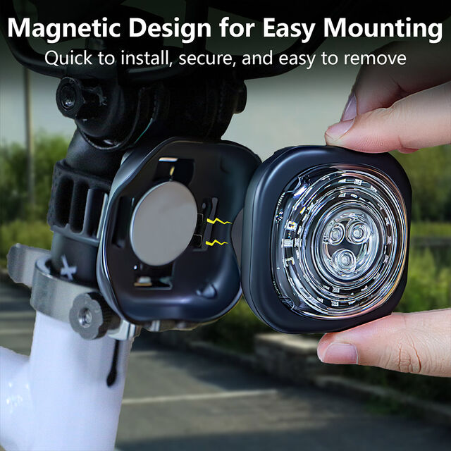 Feu Arrière de Vélo à Télécommande Sans Fil, Étanche Extérieur, Lampes Avant et Arrière Rechargeables, LED 300LM, 6 Modes