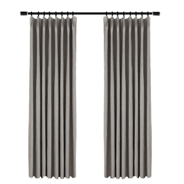 Cortinas de Dormitorio de Lujo Modernas Blackout con Estilo Tejido Incluye Accesorios de Procesamiento