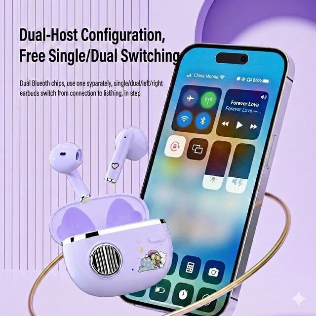 Écouteurs Bluetooth Sans Fil Minions sous Licence Officielle, Design Adorable, Légers et Portables, Parfaits pour Offrir