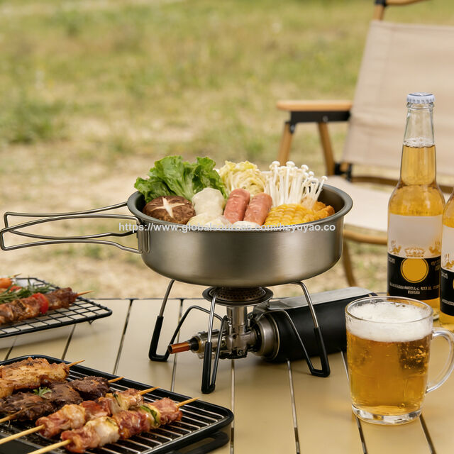 Frigideira Ultraleve de Titânio Puro com Alça Dobrável e Portátil | Fácil de Limpar | Para Camping, Piquenique e Uso Diário Interno - 900ml