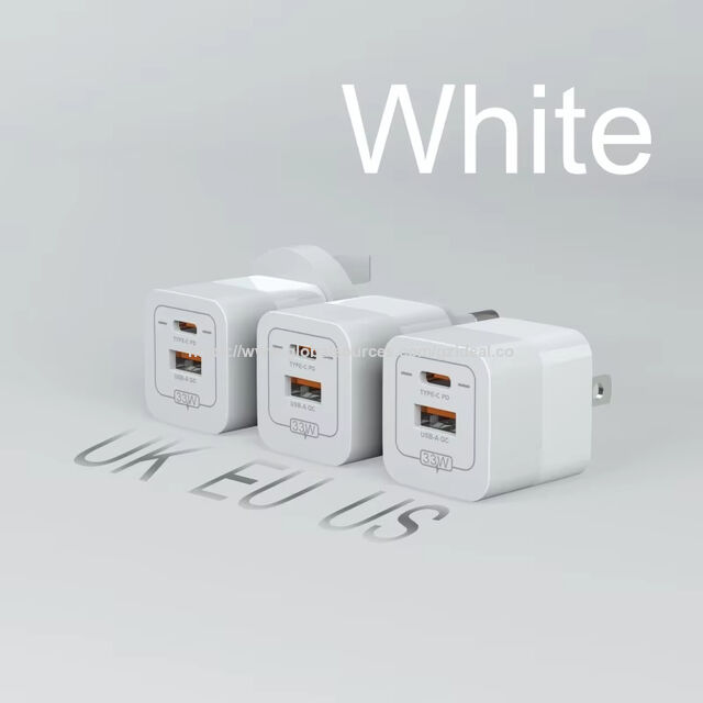Adaptador Dobrável de 30W Carga Rápida com Porta USB-C, Carregador de Parede GaN Rápido Compatível para Celular