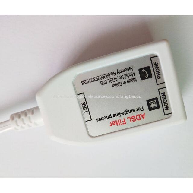 Pemisah ADSL putih AS 6P2C, cetakan AS untuk filter ADSL, colokan telepon