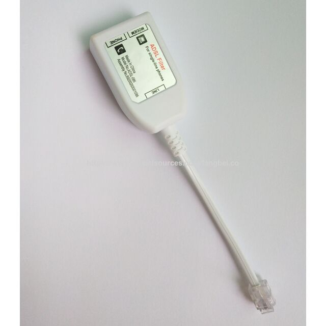 Pemisah ADSL putih AS 6P2C, cetakan AS untuk filter ADSL, colokan telepon