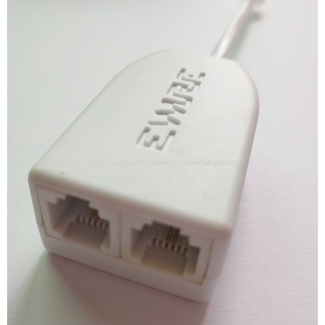Pemisah ADSL putih AS 6P2C, cetakan AS untuk filter ADSL, colokan telepon