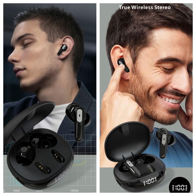 OEM TWS-Ohrhörer mit aktiver Geräuschunterdrückung bis zu -25dB, Bluetooth-Stereo-Headsets mit wiederaufladbarem Basisgehäuse