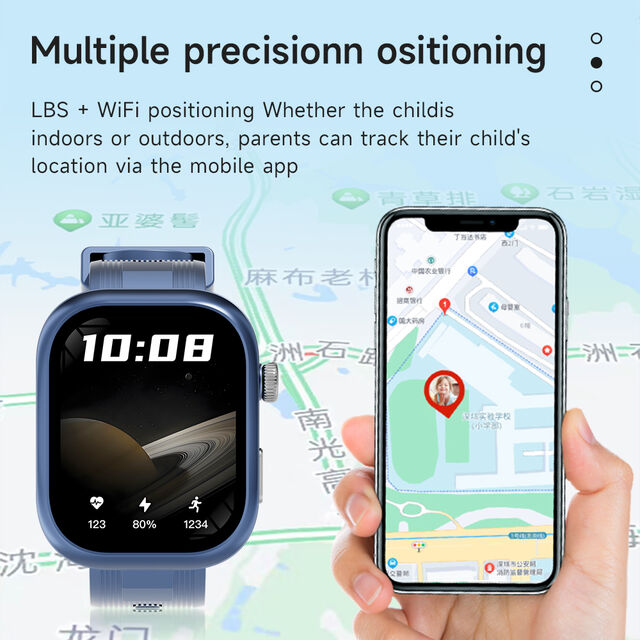RTOS 4G GPS Smartwatch mit SOS-Herzfrequenzmonitor, IP67 wasserdichter HD-Kamera, LCD-Touchscreen und SIM-fähig