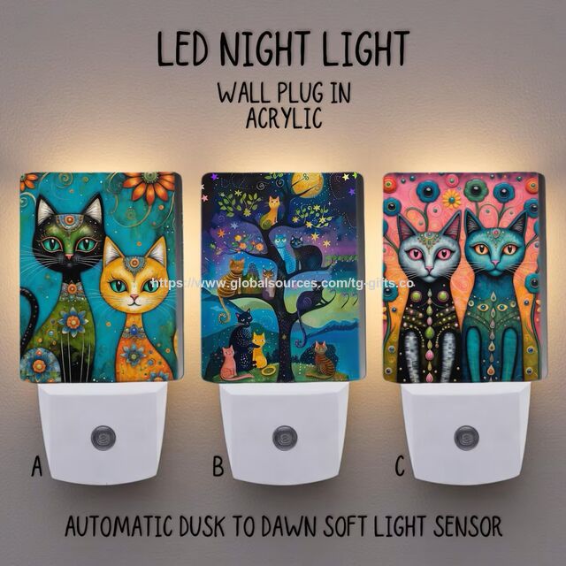 Dekorative Nachtlampe - Plug-in LED-Licht - Keine Schalter-Katzen-Nachtlampe