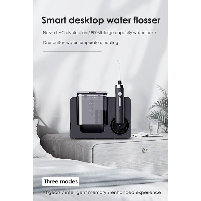 Hydropulseur de Bureau avec 3 Modes Réglables et Fonction Chauffante pour le Nettoyage Buccal