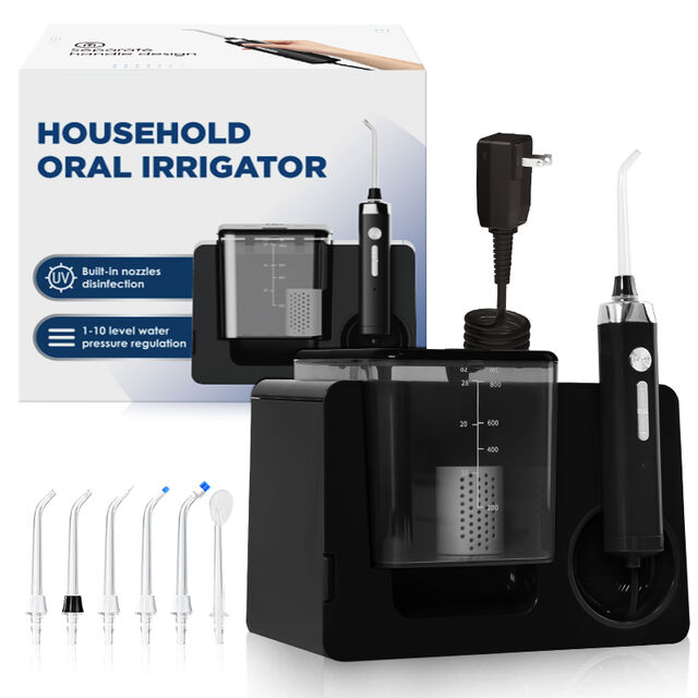 Irrigateur Buccal de Comptoir Haute Performance Abrite LP233, Réservoir 800ml, Chauffant Plug-in, Multi-Buses, IPX4, Modes Multiples