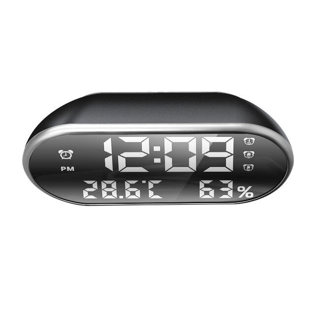Reloj Despertador Vintage Blanco de Metal Cuadrado para Mesa con Pantalla de Agujas, Reloj de Escritorio y Estante para Sala de Estar, Oficina, Dormitorio