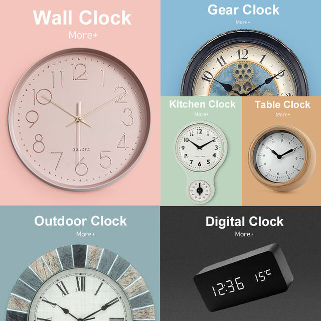 Reloj Despertador Vintage Blanco de Metal Cuadrado para Mesa con Pantalla de Agujas, Reloj de Escritorio y Estante para Sala de Estar, Oficina, Dormitorio