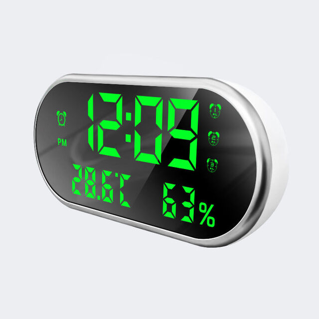 Reloj Despertador Vintage Blanco de Metal Cuadrado para Mesa con Pantalla de Agujas, Reloj de Escritorio y Estante para Sala de Estar, Oficina, Dormitorio