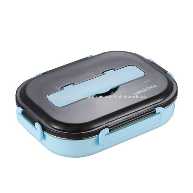 Kotak Bekal Bento Stainless Steel dengan Sendok & Sumpit - Wadah Makan Siang Anak untuk Sekolah, Kantor & Sup, 1500ml, Logo Kustom | Linkworld