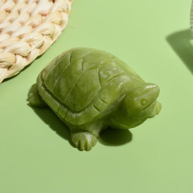 Ornamento de Tartaruga de Jade, Simples e Moderno para Sala de Estar e Estudo
