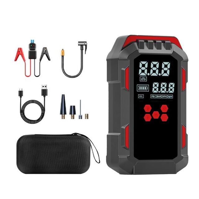 Démarreur de Voiture Professionnel Sans Fil avec Lampe d'Urgence LED et Protection contre les Surintensités, Certifié PSE pour le Voyage