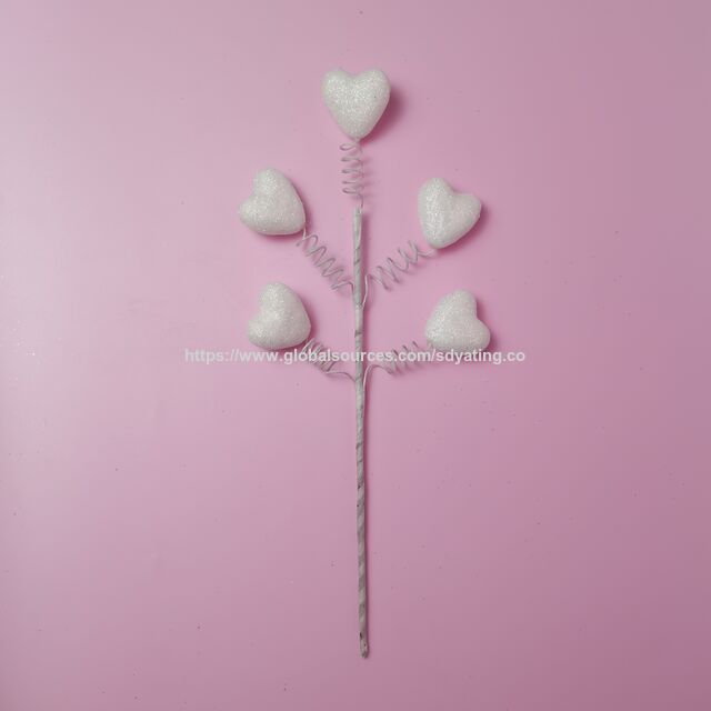 Großhandel Valentinstag Dekorationen Zweige Herzform Picks Valentinstagsgeschenk für Sie