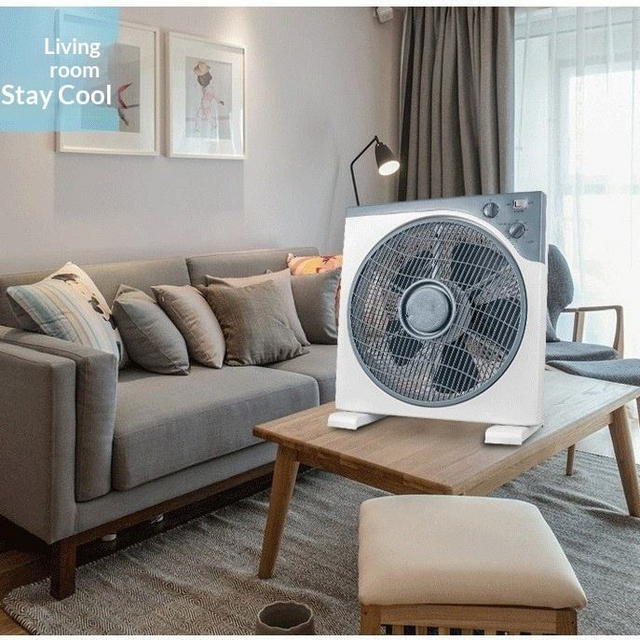 Elektrischer Tischventilator für den Heimgebrauch, leiser Nachttischventilator, kleiner Kunststoffventilator für Studentenwohnheime, Timer-Funktion, bürstenloser Motor, 5 Geschwindigkeiten