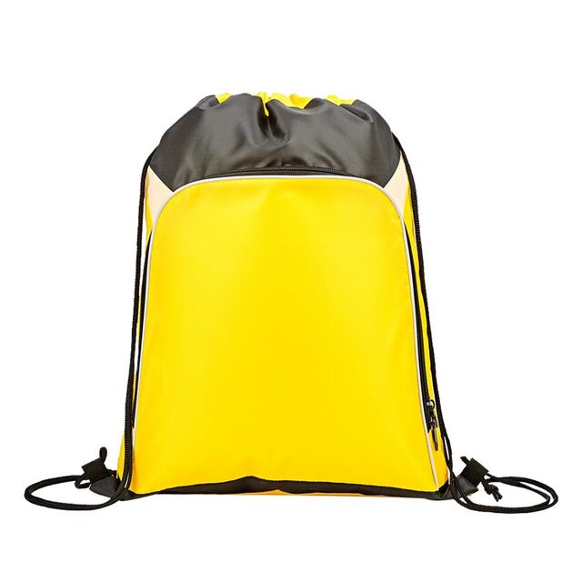 Bolsa con Cordón de Poliéster 210D Personalizada con Logo para Promociones de Moda - Mochila Deportiva con Bolsillo con Cremallera