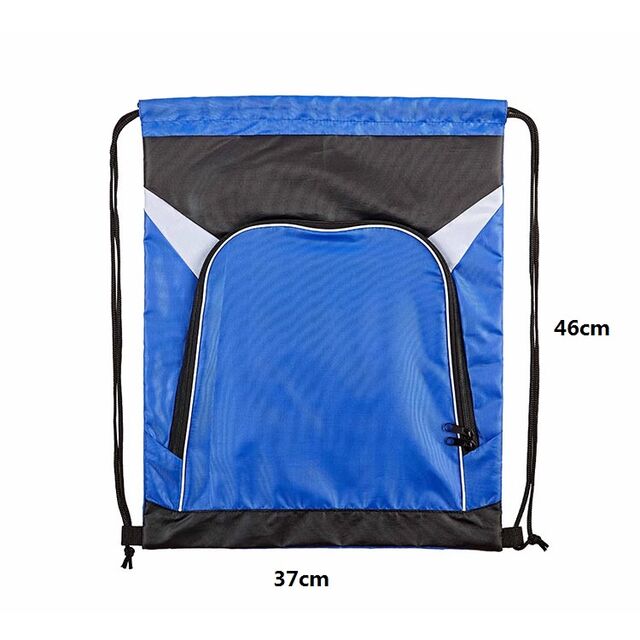 Bolsa con Cordón de Poliéster 210D Personalizada con Logo para Promociones de Moda - Mochila Deportiva con Bolsillo con Cremallera