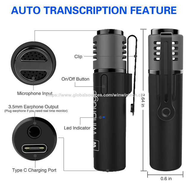 Micrófono Bluetooth Inalámbrico Inteligente para Videobloggers, Creadores de Contenido, Entrevistadores y Conferenciantes
