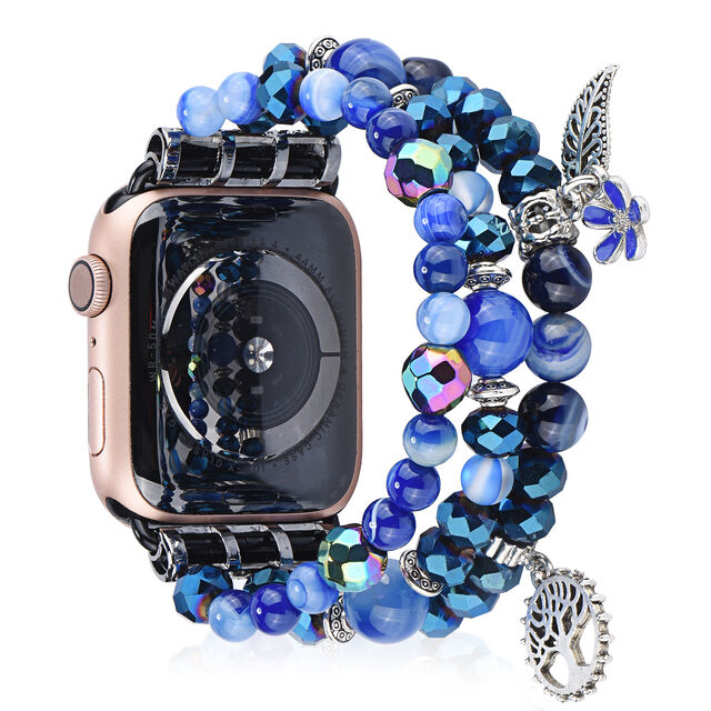 Correa de Apple Watch 38mm 42mm 44mm 40mm, Joyería de Moda Hecha a Mano para Correa de Reloj