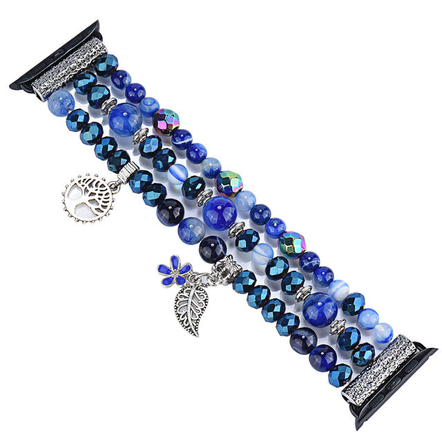 Correa de Apple Watch 38mm 42mm 44mm 40mm, Joyería de Moda Hecha a Mano para Correa de Reloj