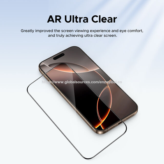 Protetor de Tela KUZOOM Anti-Reflexo HD para iPhone 17 16 15, Dureza 9H Resistente a Arranhões, Revestido com AR Grau AAA