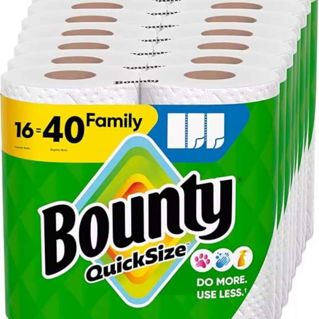 Essuie-tout Bounty Duratowel Authentiques de Qualité, 2 plis, Blancs - 8 Rouleaux Familiaux | 20 Rouleaux Réguliers à Bas Prix