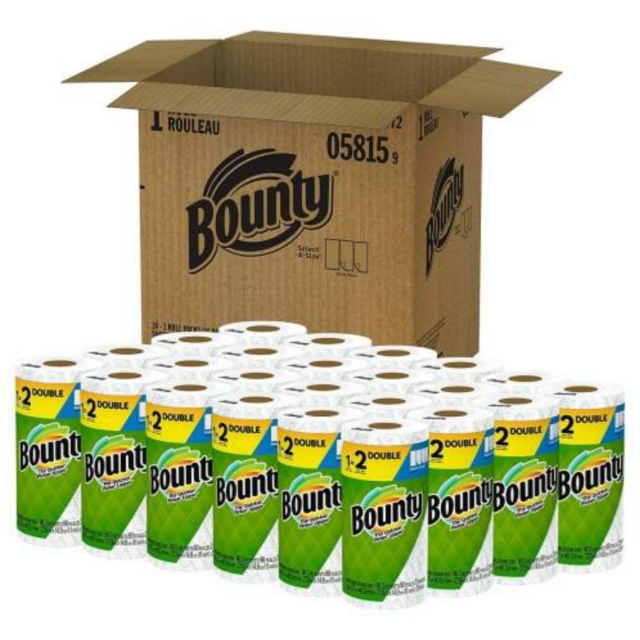 Essuie-tout Bounty Duratowel Authentiques de Qualité, 2 plis, Blancs - 8 Rouleaux Familiaux | 20 Rouleaux Réguliers à Bas Prix