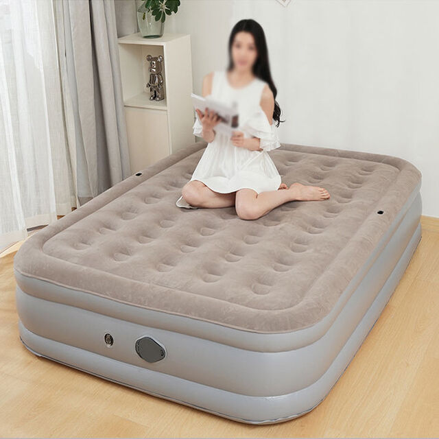 Automatische aufblasbare beflockte Matratze mit eingebauter Luftpumpe - Schnelles Luftbett Sofamatratzen