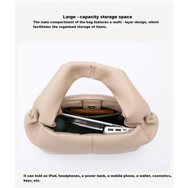 Sac à Main d'Aisselle à Bandoulière à la Mode en Cuir PU pour Femmes, Sac Nuage Vente en Gros, Sac "Dumpling"