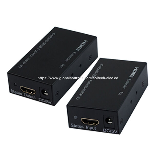موسع HDMI بدقة 1080P عالية، مسافة إرسال تصل إلى 50 مترًا، موسع HDMI عبر CAT 5/5e/6 + POC