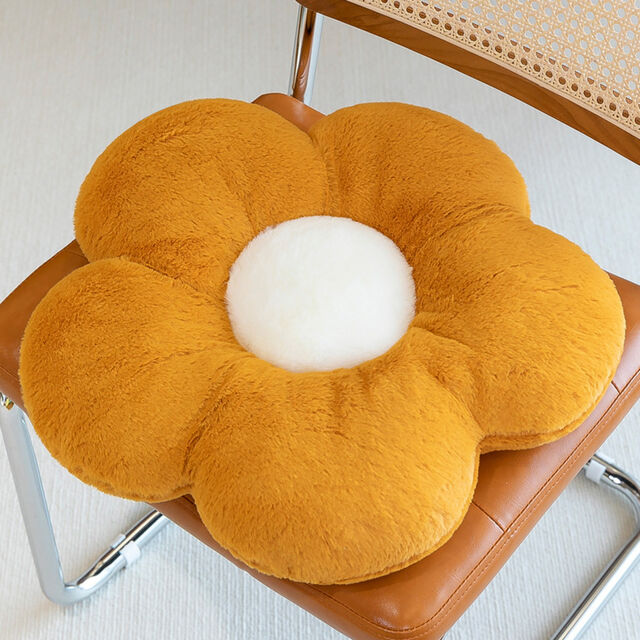 Cojín Decorativo de Felpa de Girasol de Alta Calidad para Sofá y Suelo