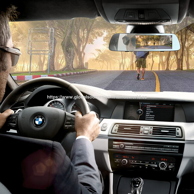 7-Zoll IPS kapazitiver Touchscreen Dual-Lens Auto-Fahrrekorder FHD 1080P Rückspiegel Auto-Rekorder 170 Weitwinkel-Armaturenbrettkamera